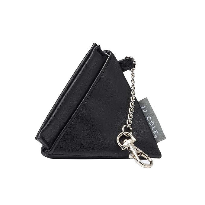 JJ Cole Vegan Leather Pyramid Pacifier Pouch, Black