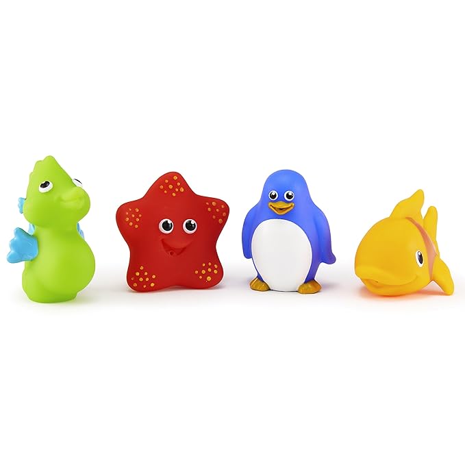Munchkin® Ocean Friends Bath Toy and Storage Set, Multi , 6 Piece Set