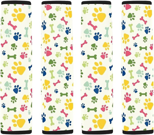 Seat Belt Covers Dog Paw Prints Car Seat Shoulder Strap Pads Seatbelt Pad Seats Belt Cover Pad for Kids 4 Pack Seatbelt Shoulder Pad Car Accessories for Women