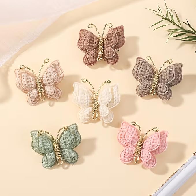 12 Pcs Baby Girl Butterfly Clips Hair Accessories, Hair Bow Clips Barrettes for Infants Toddlers Baby Kids Fine Hair