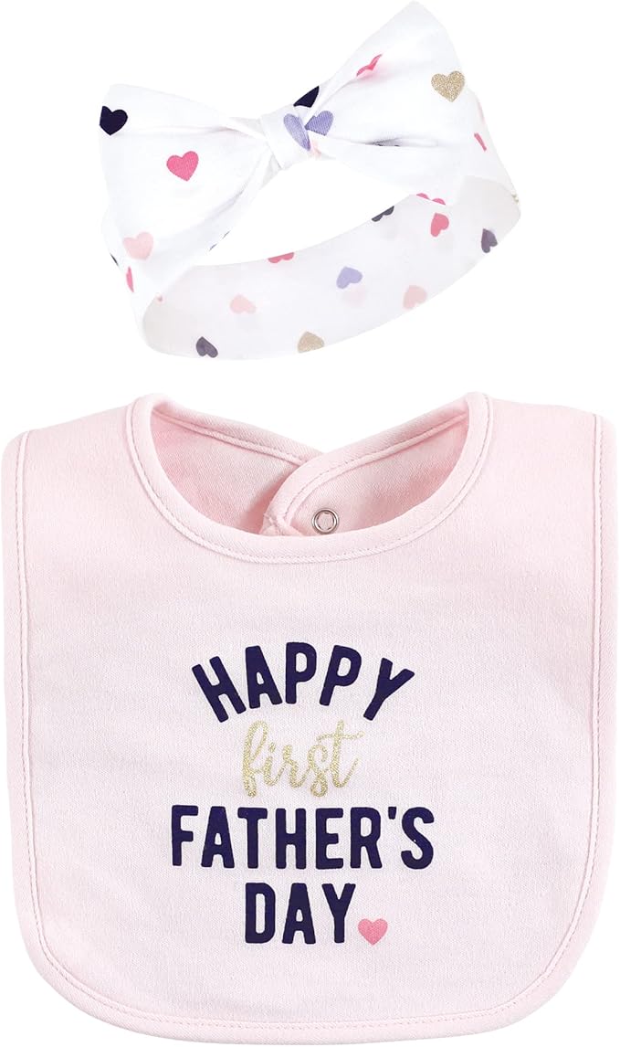 Hudson Baby Unisex Baby Cotton Bib and Headband Set