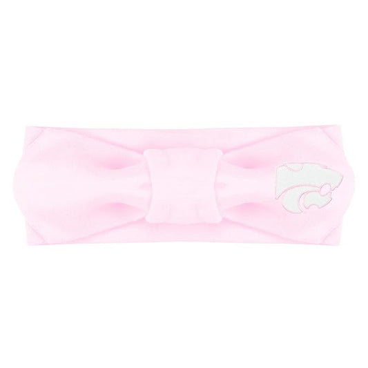 Creative Knitwear Kansas State Wildcats Infant Girls Pink Solid Hair Knot Headband Embroidered Logo - Size Newborn - 4T
