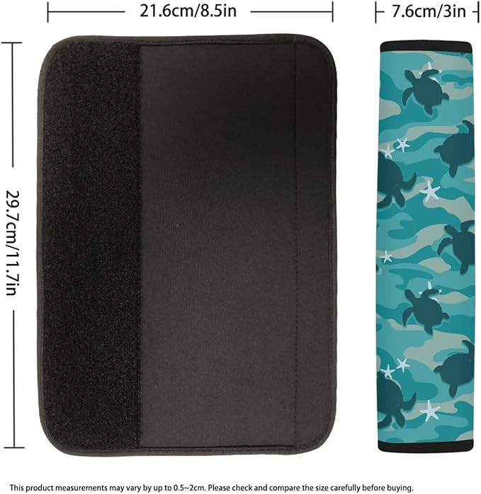 AFPANQZ Turtle Star Automotive Seat Belt Covers Pads 2 Piece for Adults Kids Youth Car Accessories Safety Seatbelt Cushion Pillow Universal Fit Backpack Straps Pads
