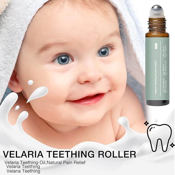 Mamas Teether, Teething Roller, Teething Relief Roller, Teething Roller All Natural for Babies, Natural Gentle Care Relief Rolle Oil