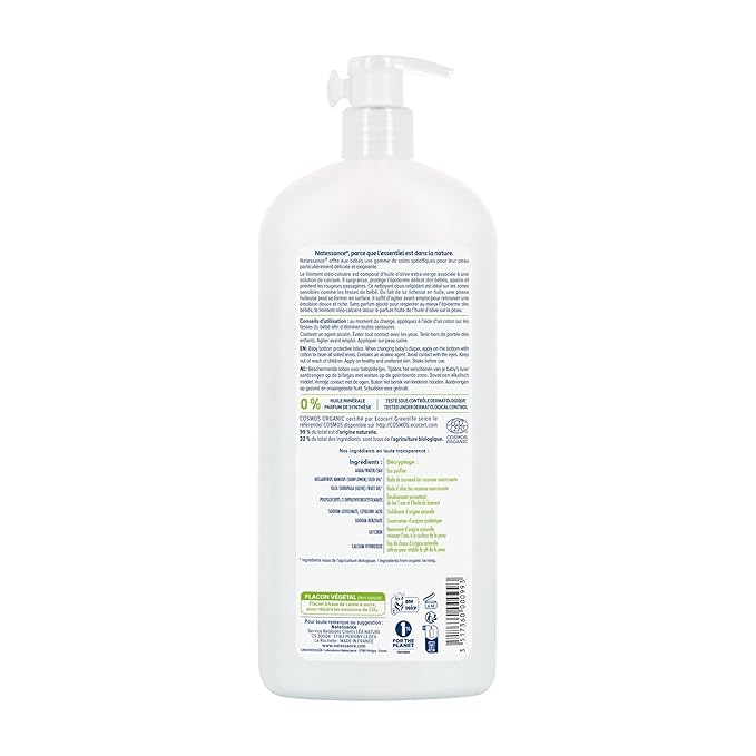 Natessance Naturel Baby Care Baby Bottom Protective Lotion, 1 Liter