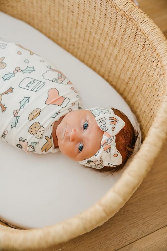 Copper Pearl Baby Stretchy Soft Knit Headband Bow Cindy
