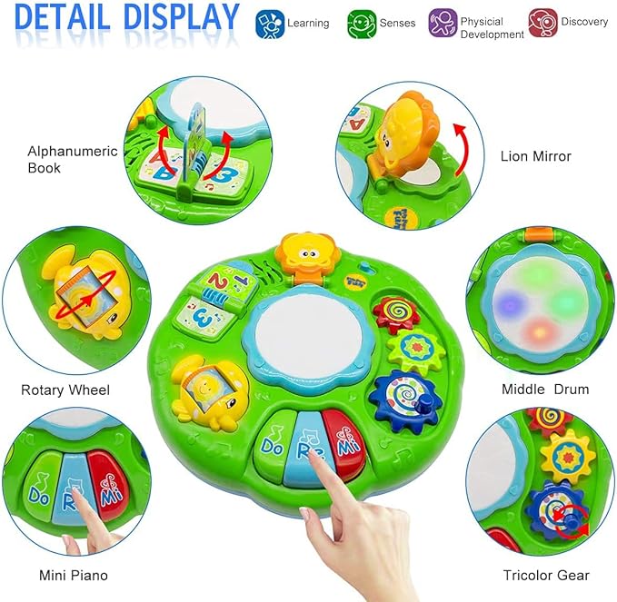 Magic Star Learning Table, Baby Activity Center & Interactive Play Table, Grow-with-Me Musical Activity Center for Infants & Toddlers 6–12 Months, Baby Activity Center Toy for Boys & Girls 1 2 3 Years