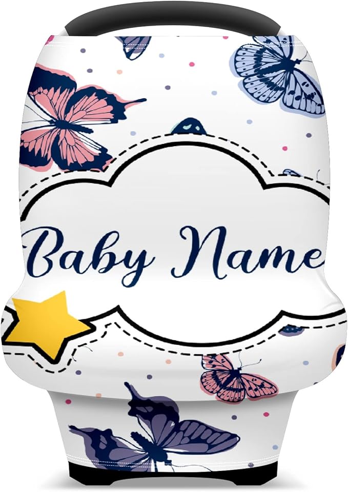 Baby Car Seat Stroller Cover Nursing Cover New Mom Breastfeeding Scarf Soft Stretchy Infant Carrier Cover Car Canopy Coverage