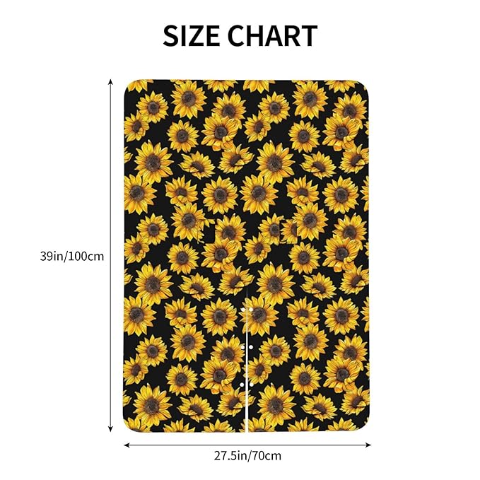 KiuLoam Sunflower Black Baby Car Seat Canopy, Nursing Cover Breastfeeding Scarf, Stretchy Soft Breathable Infant Carseat Cover for Babies Boys Girls