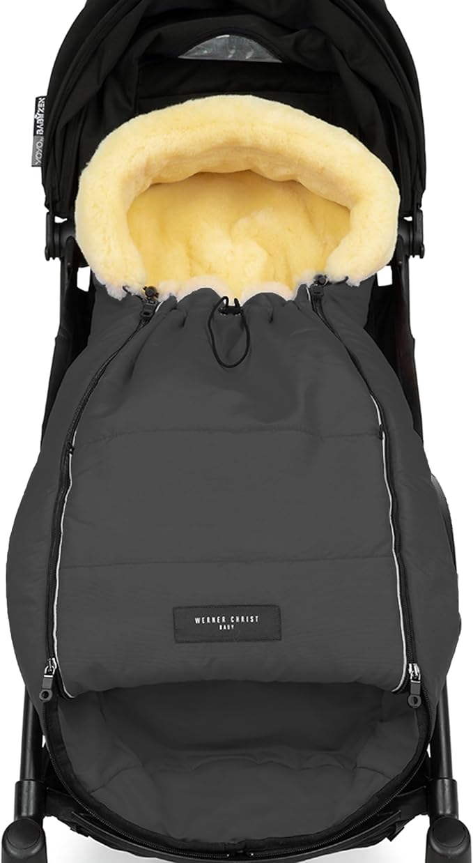WERNER CHRIST Baby Sheepskin footmuff LADIS - for Small Travel Buggies (Children from 6 to 36 Months), Made of Medical Lambskin