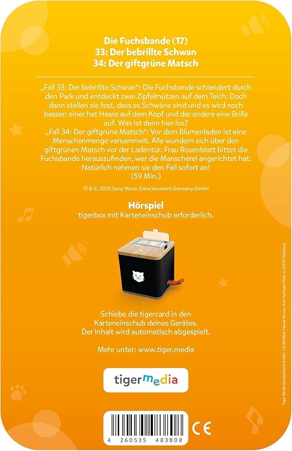 tigercard - Die Fuchsbande - Der bebrillte Schwan / Der giftgrüne Matsch