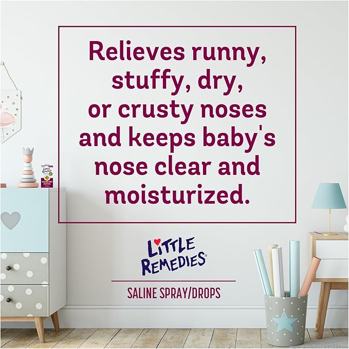 Little Remedies Infant Gas and Nose Solutions (1- 0.5 oz Saline Spray and Drops, 1- 4 oz Fast Acting Gripe Water)