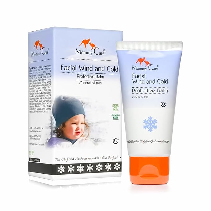 Mommy Care Facial Wind & Cold Protective Balm – Mineral Oil-Free Formula with Calendula, Olive Oil & Jojoba, Soothes & Hydrates Dry, Sensitive Skin for Babies, Kids & Adults, 50ml/1.76 fl oz
