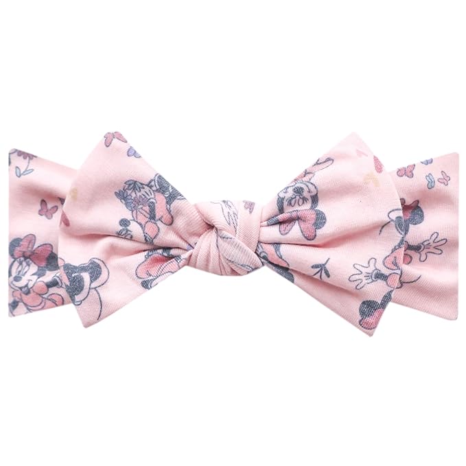 Copper Pearl Baby Stretchy Soft Knit Headband Bow Minnie Mouse