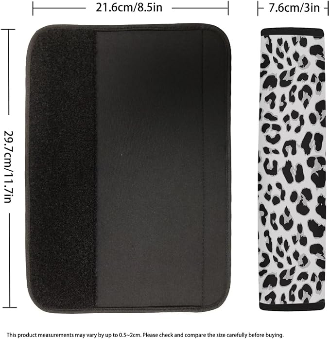 Seat Belt Cover Pad 4 Pack Seatbelt Covers Compatible with Most Car Auto Seat Belt Cover Seatbelt Shoulder Leopard Print Car Accessories Neck Protector Carseat Straps Covers
