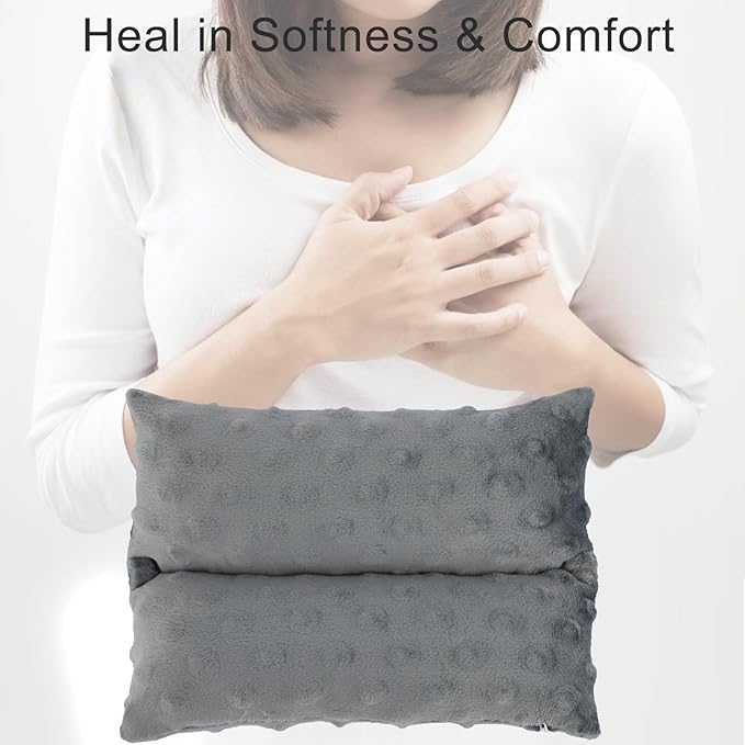 Little Port Pillow Heart Surgery Pillows for Chemo Port After Open Heart Surgery Recovery Gifts Bypass Pacemaker Must Haves Protector Cushion Minky Dot Dark Gray