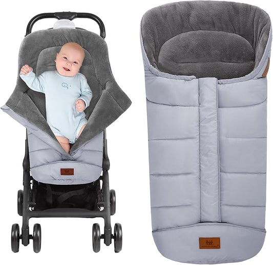 Miracle Baby Bunting Bag for Stroller, Warm Fleece Footmuff with Zippers, Convertible Infant Toddler Sleeping Bag Blanket for Boys Girls