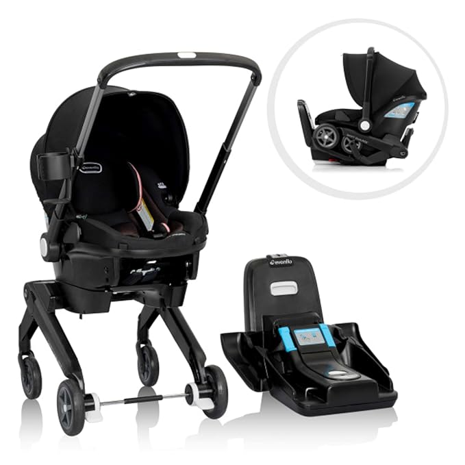 Evenflo Shyft DualRide Preemie and Infant Car Seat Stroller Combo 3-30lbs (Ayer Pink)