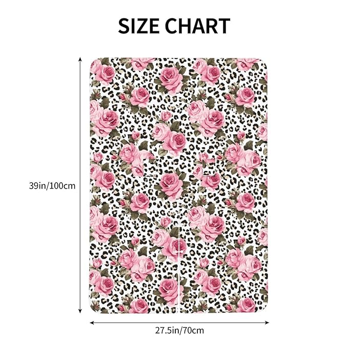 KiuLoam Pink Rose Leopard Cheetah Print Baby Car Seat Canopy Nursing Cover Breastfeeding Scarf Stretchy Soft Breathable Infant Carseat Cover for Babies Boys Girls
