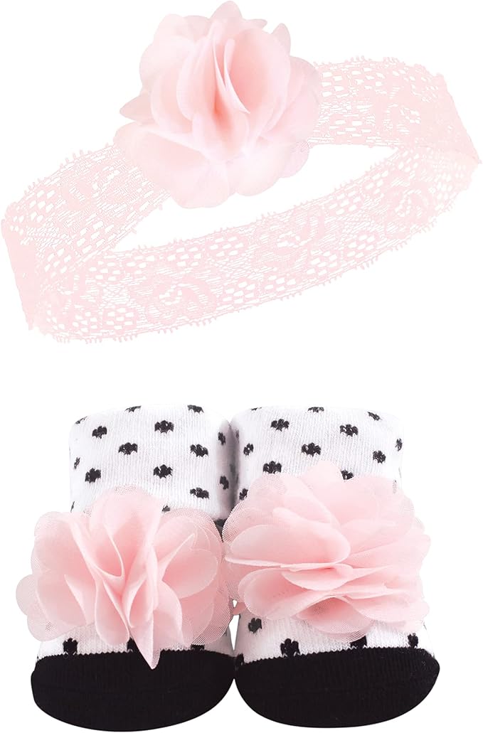 Hudson Baby Girl's Headband and Socks Giftset