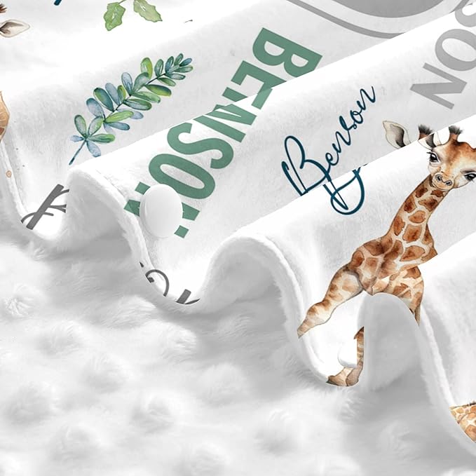 Personalized Winter Car Seat Covers for Babies with Name Giraffe Minky Baby Car Seat Cover for Boys Girls Custom Infant Carseat Covers Baby Blanket Nursing Cover Breastfeeding Scarf