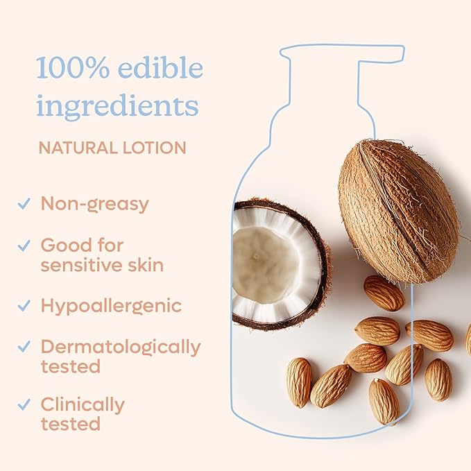 Babyology Organic Baby Lotion - 100% Edible Ingredients - The Safest All Natural Baby Moisturizer for Newborn Dry and Sensitive Skin - Non toxic - Eczema (Varying Packs)