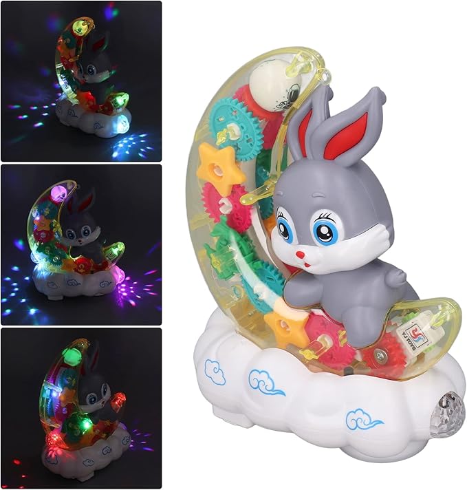 Light-Up Animal Toy Car with Music, Educational Push & Pull Cart, Colorful LED Wheels for Early Learning