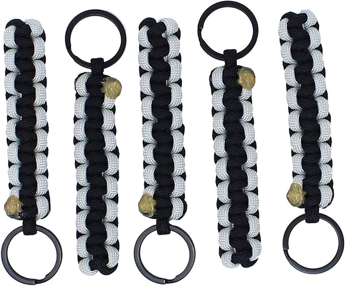BubbasGarageTv - Large Heavy Duty Paracord Zipper Pulls (Light Grey)