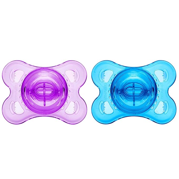 LittleForBig Bigshield Generation-3 Big Sized Pacifier Candy Gloss 2 Paci Pack - Blue and Purple