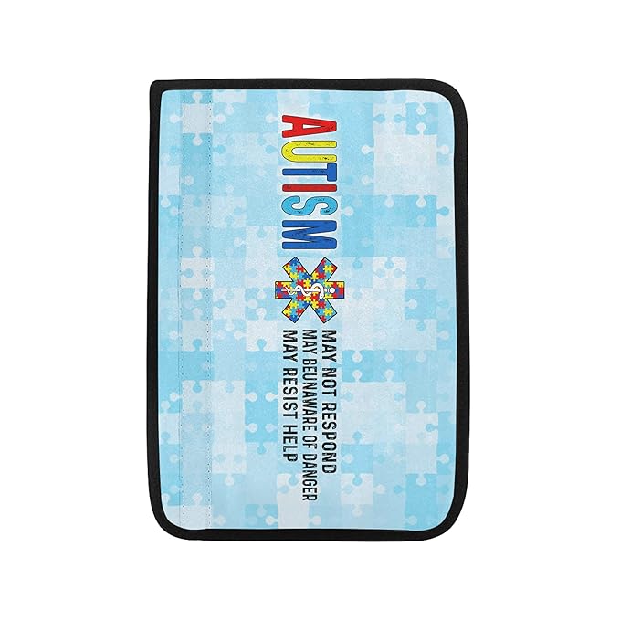 Autism May Not Respond Seat Belt Cover Special Need Autistic Car Seat Belt Covers for Kid Children Autsim Awareness Medical Alert Seat Belt Cover 25