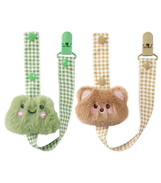 CutiePlusU Adult Pacifier Clip Adult Size Anyard Holder Clips 2 Pack-Animal Paradise 2