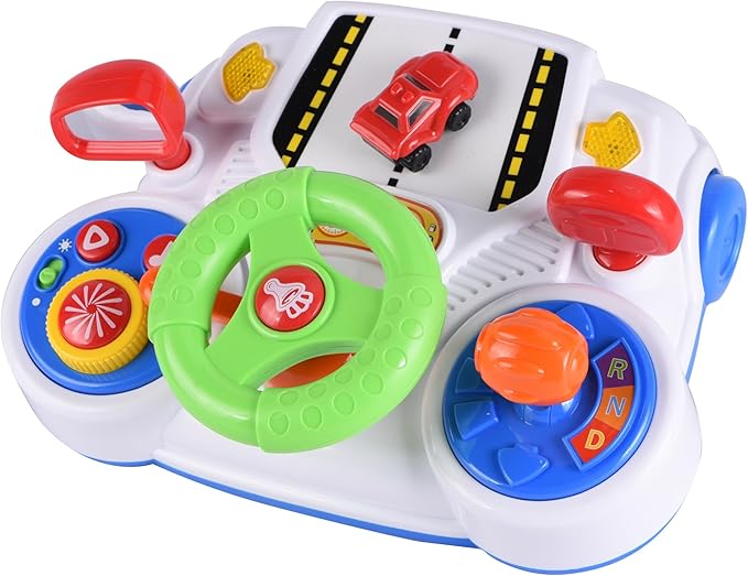 TACHAN - My First Child Steering Wheel - with Sounds, Music and Lights - Different Functions (CPA Toy Group 782T00832)