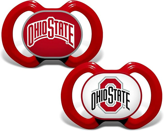 NCAA Ohio State Buckeyes Unisex OST212Gen. 3000 Pacifier 2-Pack - Ohio State University, See Description, See Description
