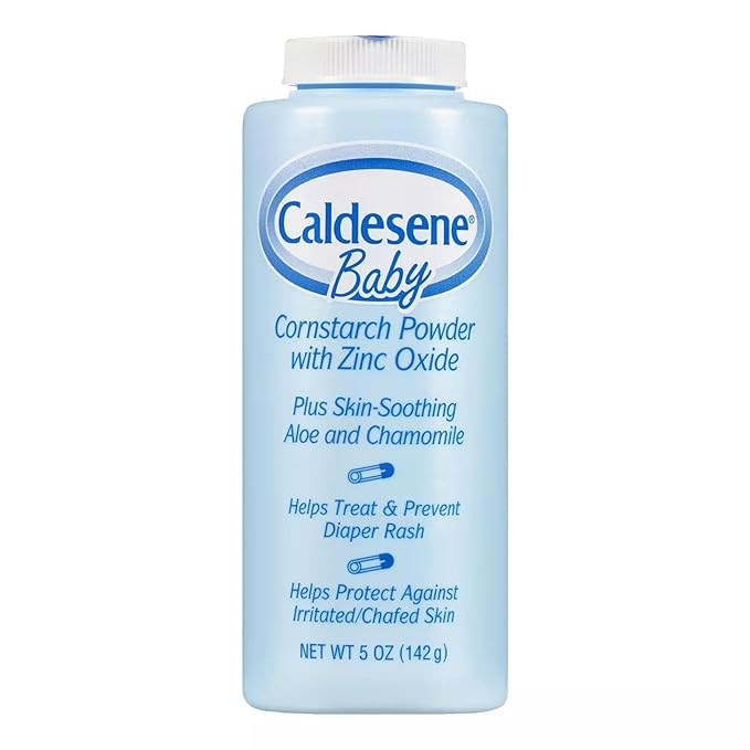Caldesene Baby Cornstarch Powder with Zinc Oxide, 5 oz, 7-Pack