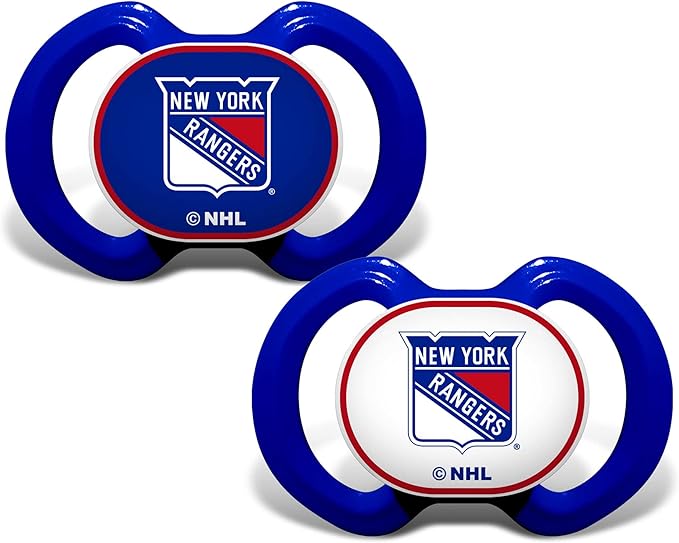 Baby Fanatic Pacifier 2-Pack - NHL New York Rangers - Officially Licensed League Gear