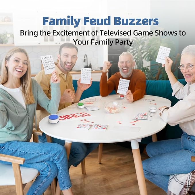SavvyMate Game Buzzer System with Display, 8 Player Quiz Buzzers, Voice Prompt Trivia Buzzer System for Classroom, Family Parties & Group Game Activities