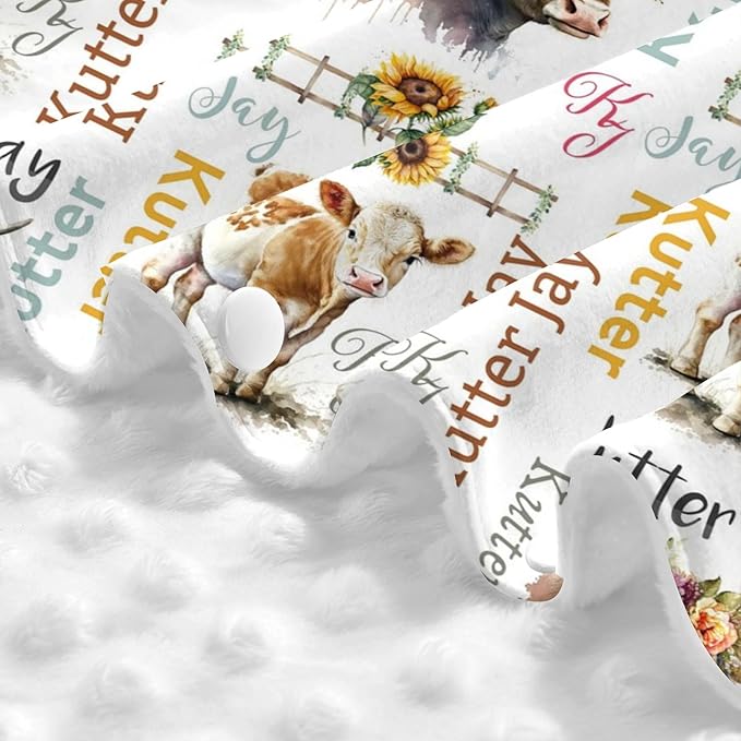 Personalized Winter Carseat Cover for Baby Custom Name Car Seat Canopy for Newborn Baby Boys Girls 2 in 1 Mom Nursing Breastfeeding Covers Cow Minky Baby Carrier Stroller Covers