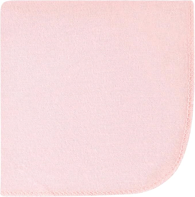 Hudson Baby Unisex Baby Flannel Cotton Washcloths 10-Pack, Wild Forest Pink, One Size
