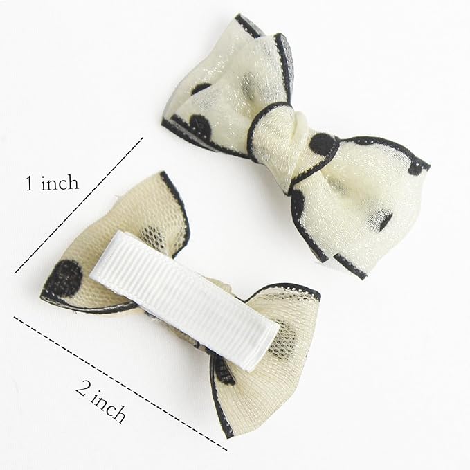 Baby Hair Clips Set, 10PCS Soft Fabric Hair Accessories for Toddlers, Mini Hair Bows for Daily Wear, School, Parties, Birthday Gifts (Black)