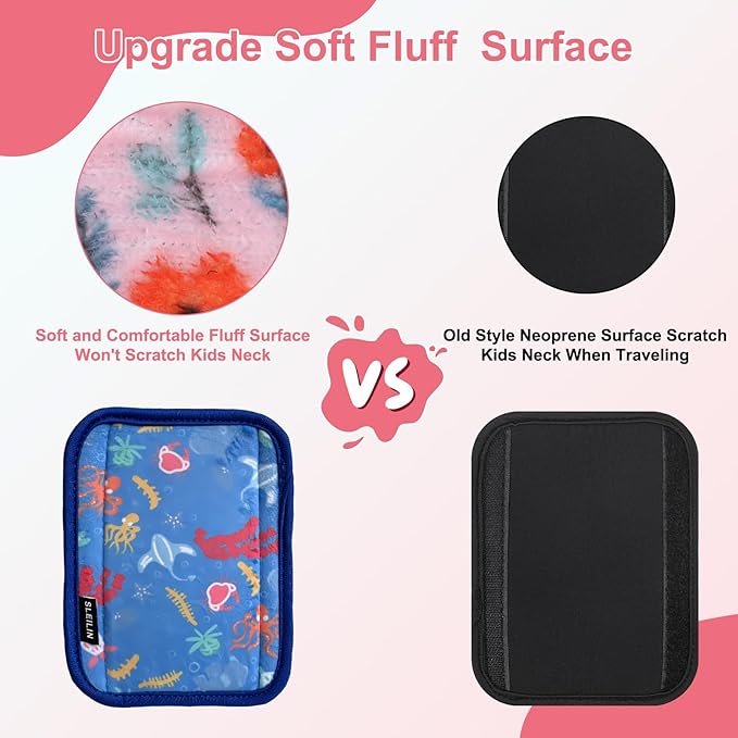 3 Pcs Car Seat Straps Shoulder Pads Suit for Kids : Ultra-Soft Child Car Seat Strap Covers, Kids Car Seat Strap Pads, Cute Plush Printed Seat Belt Covers, Hip Support, for Pushchair, Baby Stroller