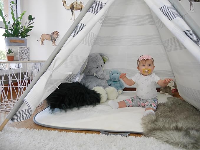 The Little Squishy Activity Surface, Infant Floor Pad, Soft Cushioned Play Area, Washable Child Movement Mat, Non Slip Base Design, Portable Use Option, 36" x 36"