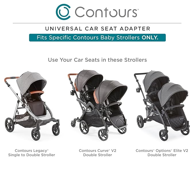 Contours Infant Car Seat Adapter Accessory, Exclusive Compatibility with Select ContoursBaby Baby Strollers and BabyTrend, Chicco, Cybex, Evenflo, Graco, Maxi-COSI, Orbit, Peg Perego, Safety 1st Seats