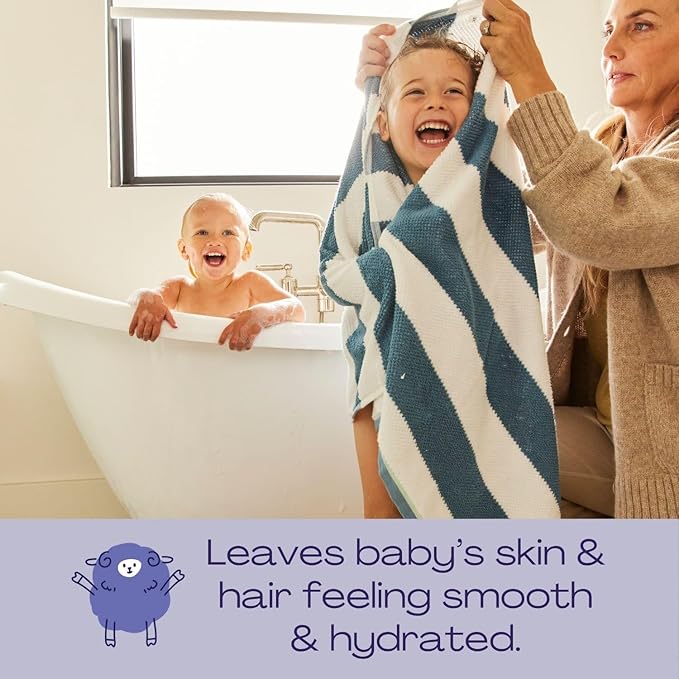 Hello Bello Shampoo and Body Wash, Gentle Hypoallergenic Formula for Babies and Kids, Vegan and Cruelty-Free, Lavender, 10 fl oz (Pack of 2)
