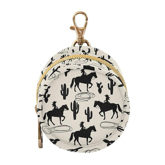 Cactus Western Cowboy Print Pacifier Holder Case for Diaper Bag Portable Travel Pacifier Storage Case with Clip Newborn Baby Pouch for Baby Boys Girls Purse Outdoor
