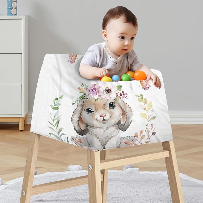 Personalized Baby Car Seat Cover Stroller Canopy: Custom Name Newborn Baby Boy Girl Elastic Rabbit Nursing Cover for Moms First Birthday Gift Animals(one Size)