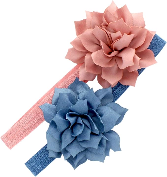 My Lello Petal Flower Headbands Baby - Girls - Toddler Stretchy Elastic Pair