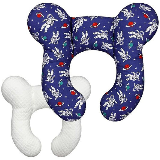 Baby Neck Pillow - Upgraded Baby Support Travel Head Pillow, Portable Headrest for Toddlers & Children for Car Rides, Planes, Road Trips (A12)