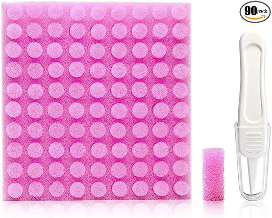Replacement for NozeBot Nasal Aspirator Filter, 90 Packs Baby Nose Cleaner Hygiene Filters with Nose Cleaning Tweezer (Purple)