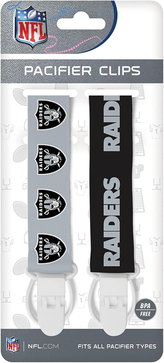 Masterpieces NFL Unisex-Baby 2-Pack Pacifier Clips