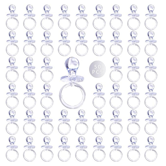 50 Pieces 2.75 Inch Baby Pacifier Baby Shower Plastic Pacifier for Baby Shower Pacifier, Baby Shower Gender Show Party Decoration DIY Baby Shower Birthday Party Gift (Clear)